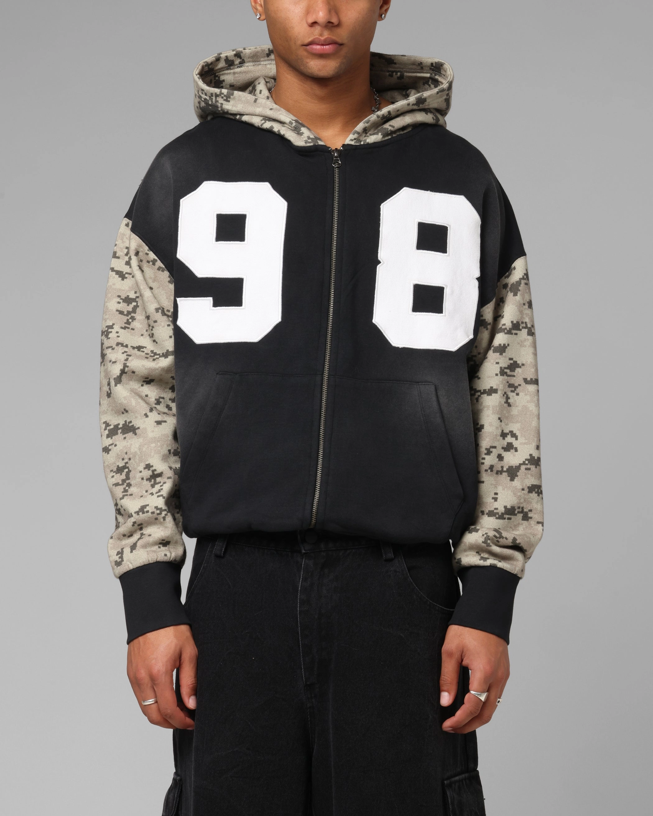 EasyClean Loiter Cosmos Zip Hoodie Black/Camo