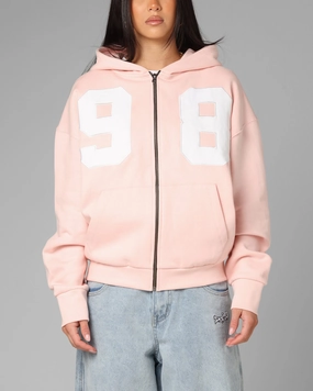 Loiter Cosmos Zip Hoodie Pink Ethically Sourced Material