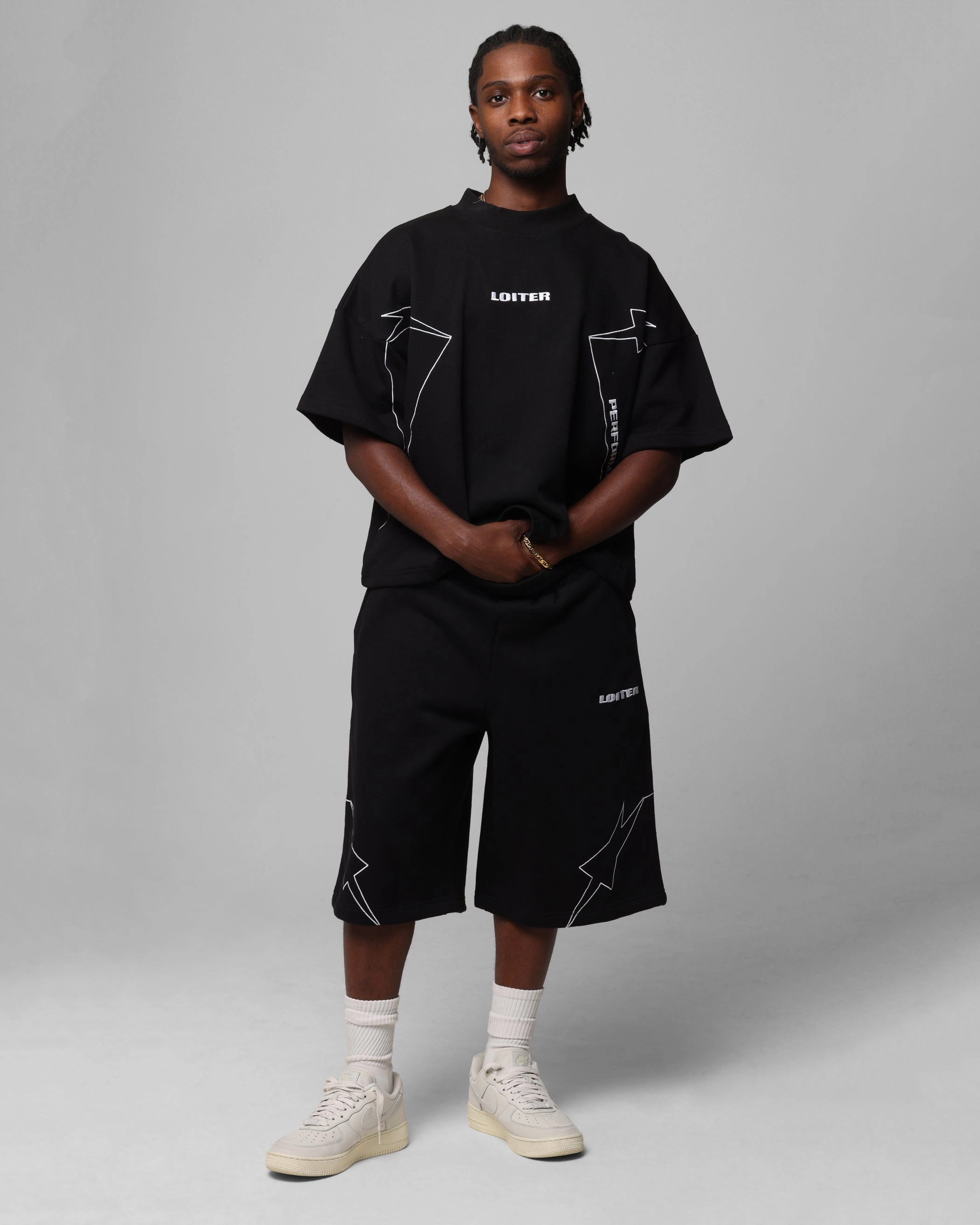 RollUpSleeves Loiter Dark Performance T-Shirt Black