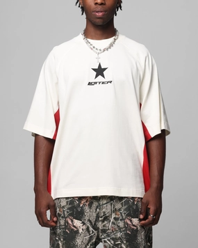 Loiter Daytona Panel T-Shirt White/Pink OdorControl Technology