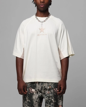 Loiter Daytona Panel T-Shirt White/Stone Bohemian style Compression Gradient