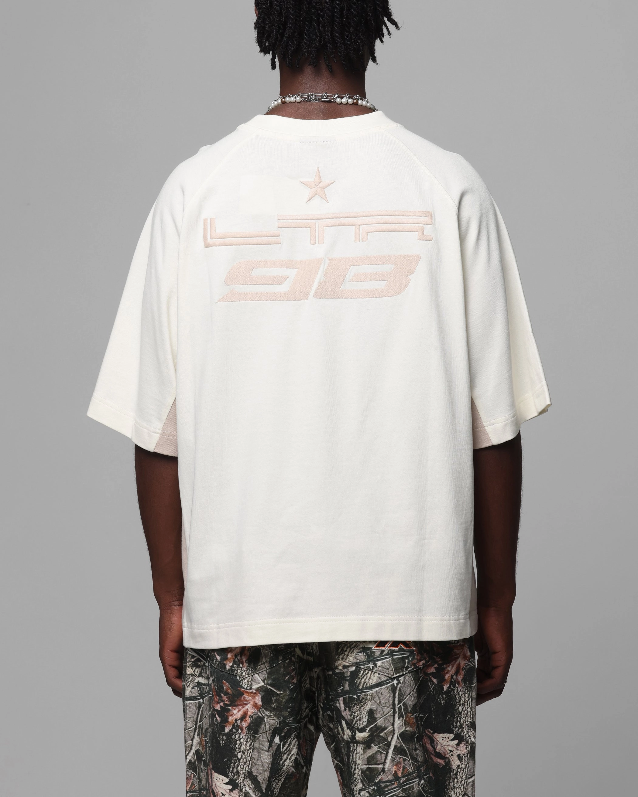 Loiter Daytona Panel T-Shirt White/Stone BreathableMeshPanels