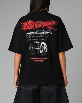 HypoallergenicConstruction Loiter Death Race Vintage T-Shirt Black