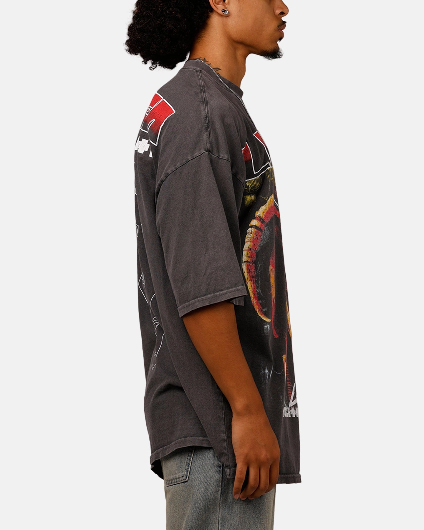 Loiter Digital Insanity Vintage Mock T-Shirt Charcoal FeatherlightConstruction