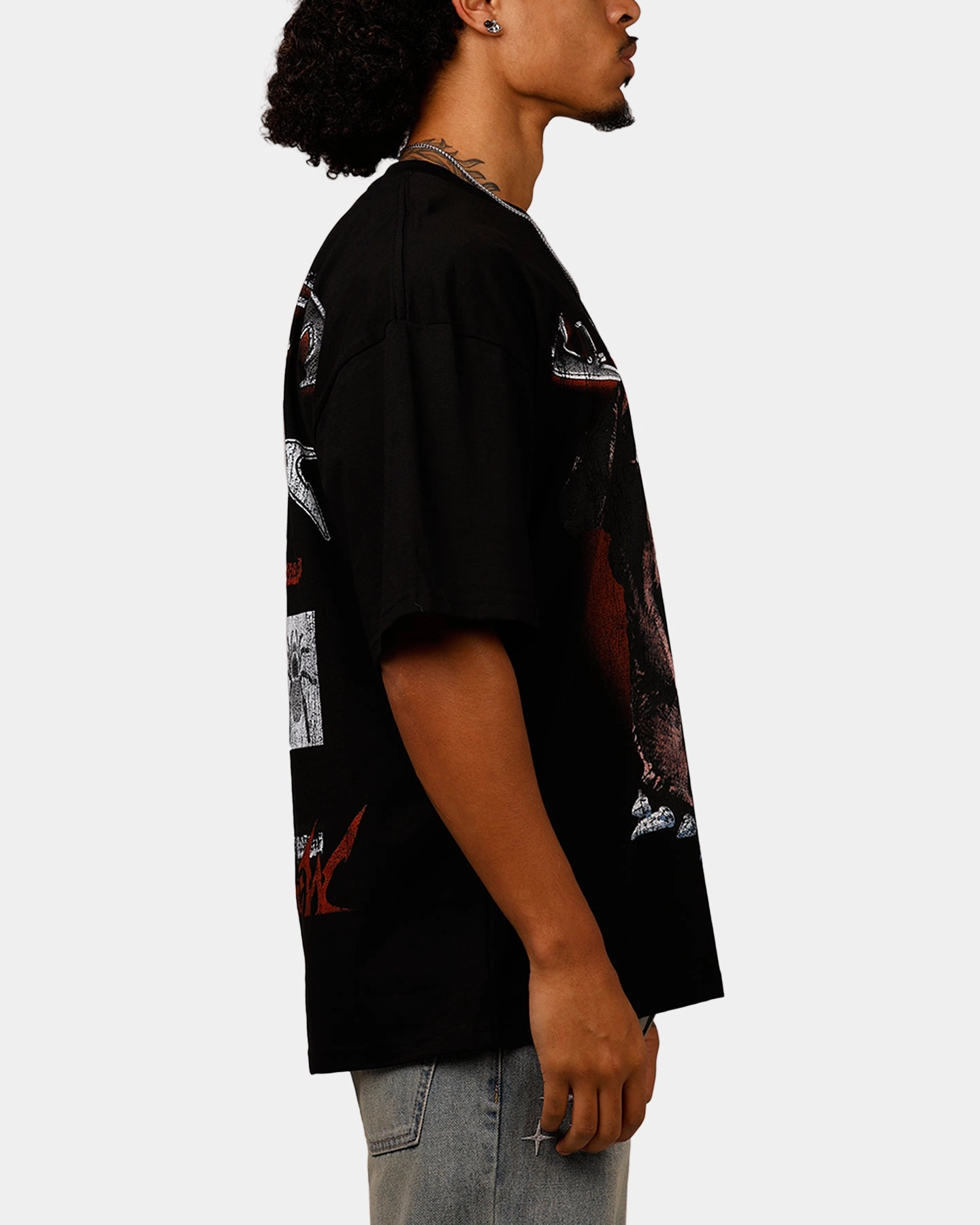 Loiter Dog House Vintage T-Shirt Black Fitted Shirt