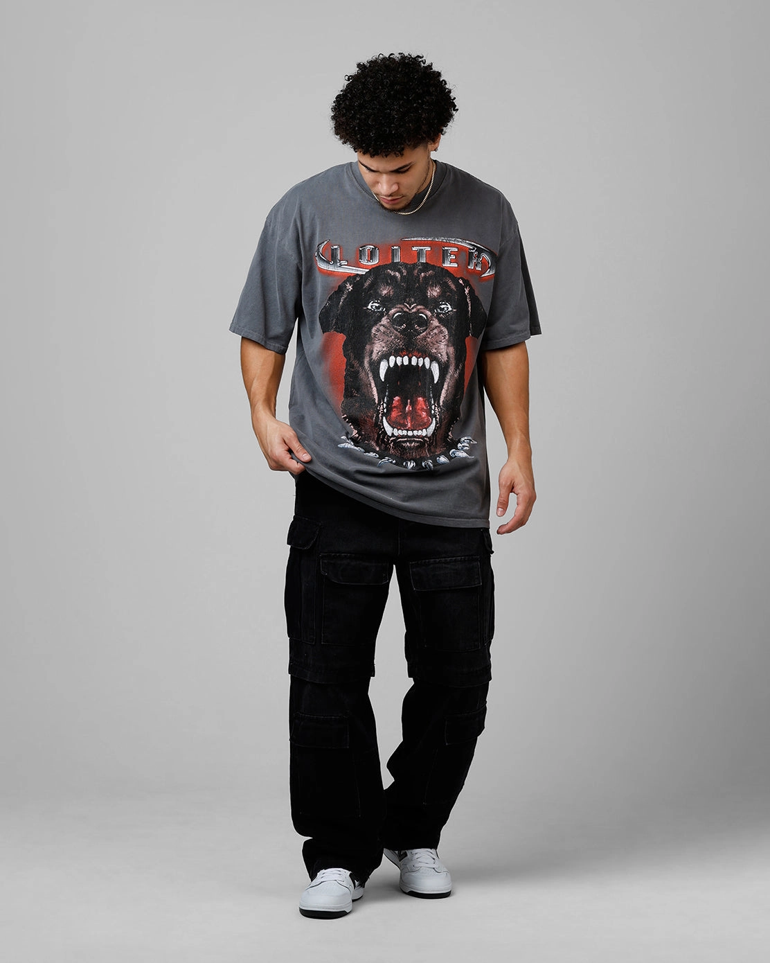 Loiter Dog House Vintage T-Shirt Charcoal PolishedFinish