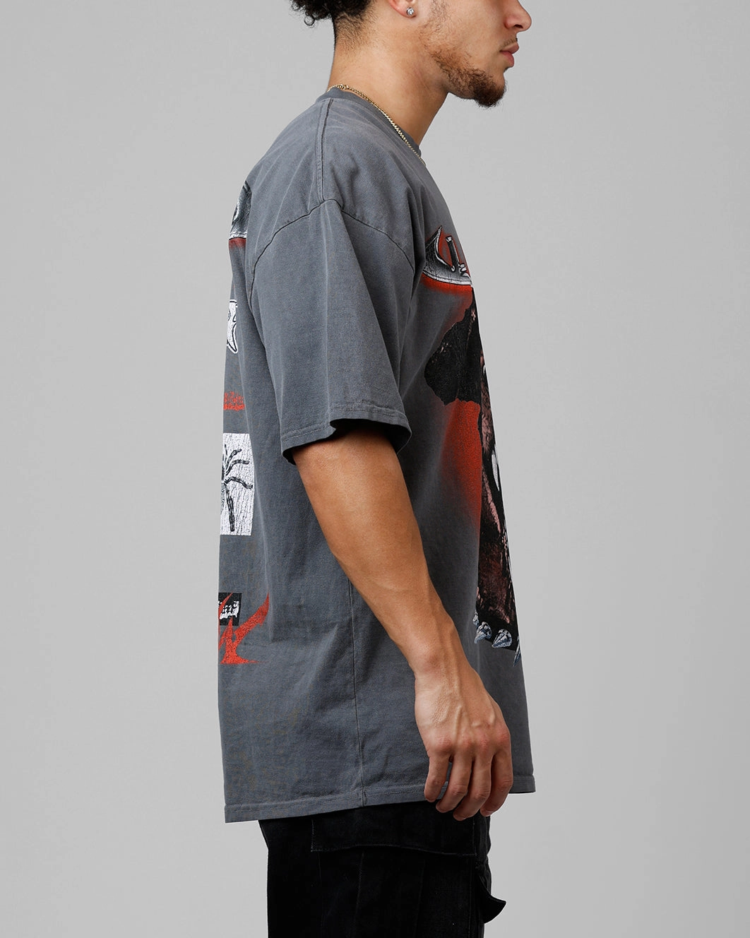 Loiter Dog House Vintage T-Shirt Charcoal AntiPilling