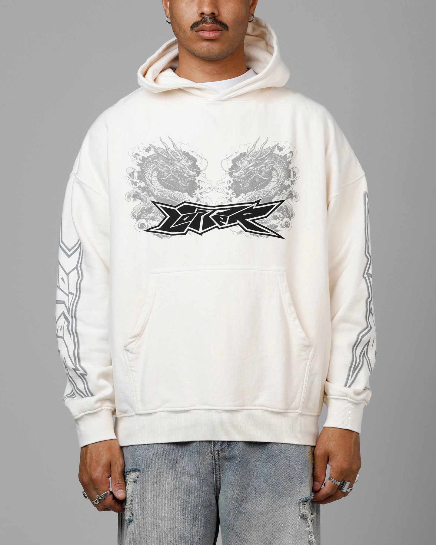 Loiter Draco Born Hoodie Off White Hygroscopic Inner Layer