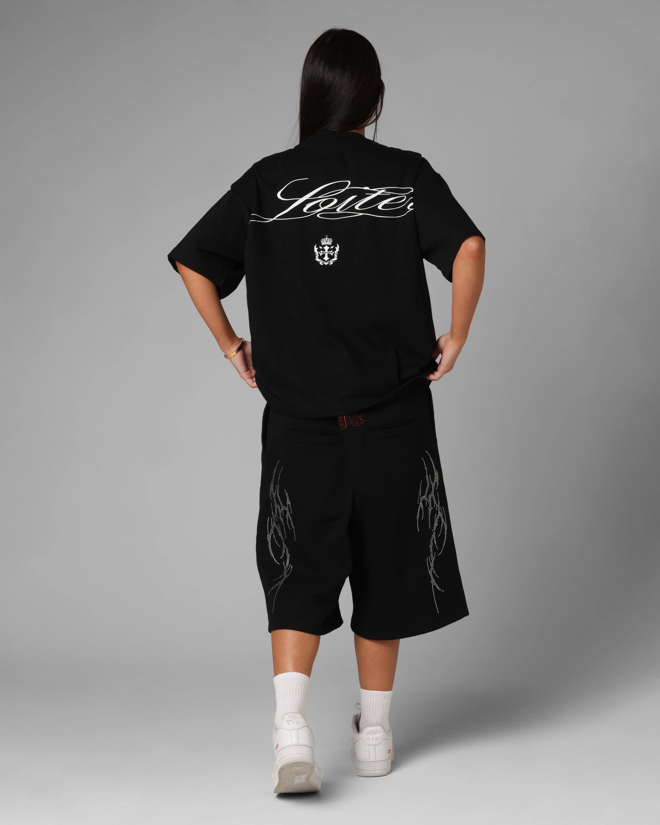 QuickDrying Loiter Drop Out Vintage T-Shirt Black