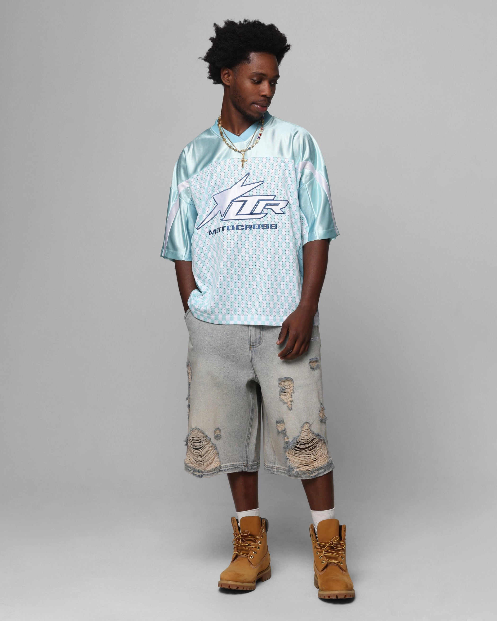 Rolled Hem Detailing Loiter End Zone Jersey Mint