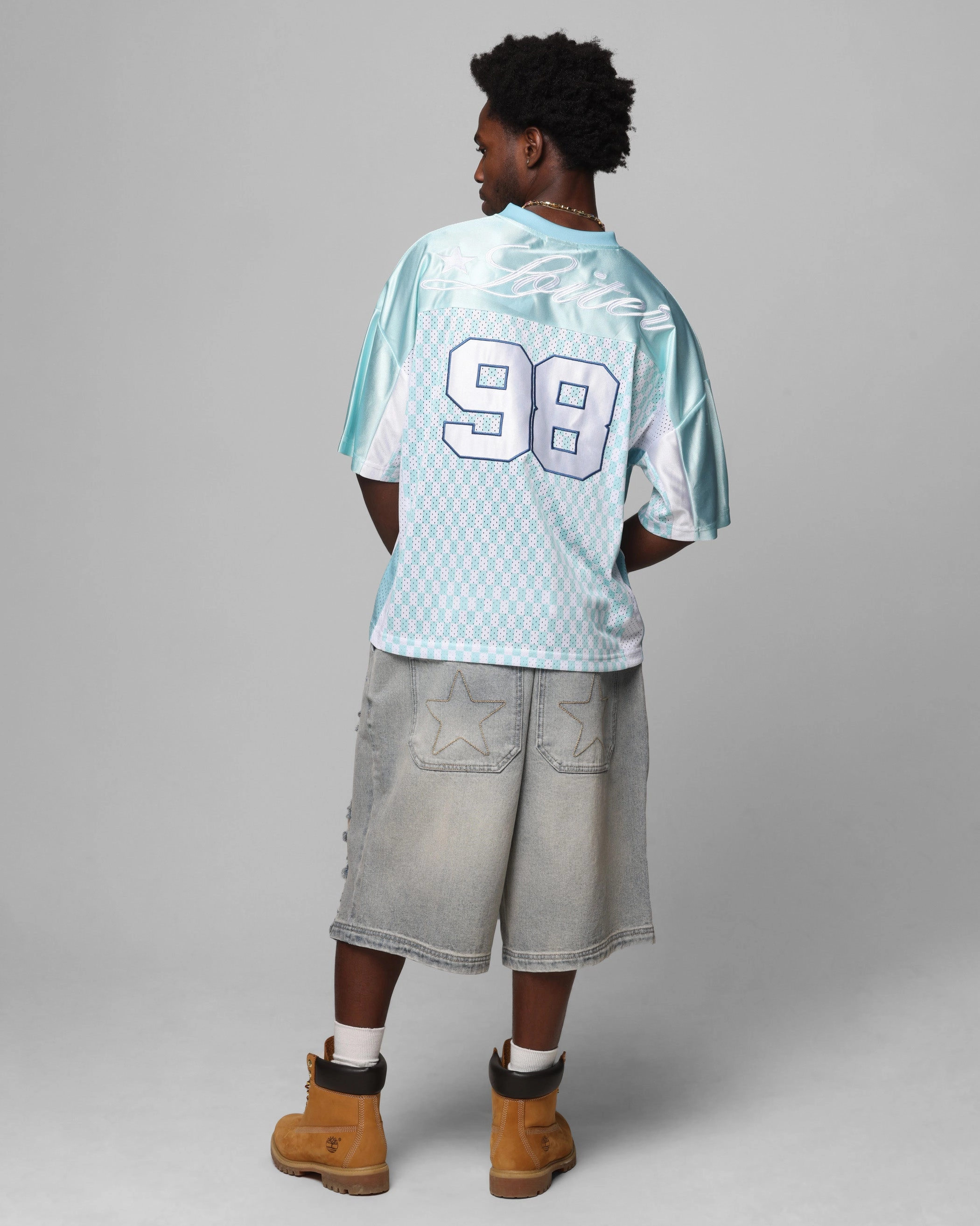 Recycled Polyester Fabric Loiter End Zone Jersey Mint