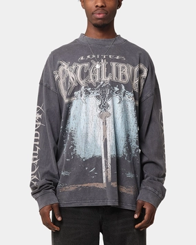 AntiStatic Material Light Deflection Fabric Loiter Excalibur Long Sleeve T-Shirt Washed Black