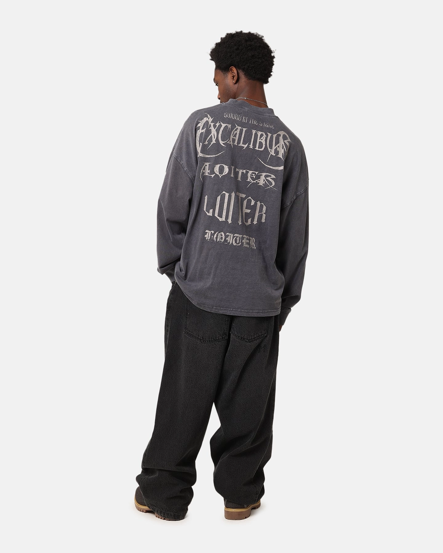 AntiPillingTechnology QuickDry Loiter Excalibur Long Sleeve T-Shirt Washed Black