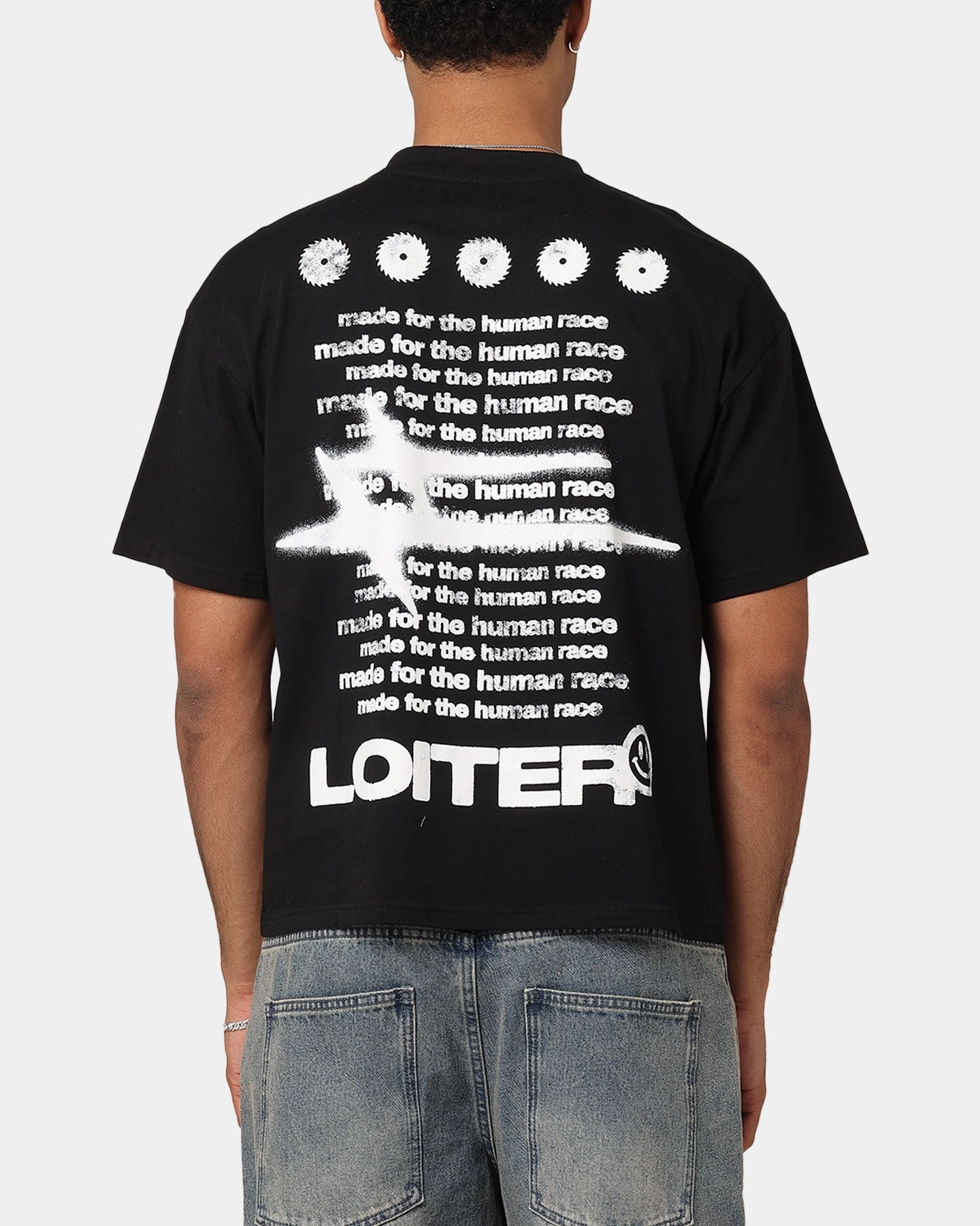 Loiter Eyes Can't Lie T-Shirt Black Relaxed Silhouette slim fit