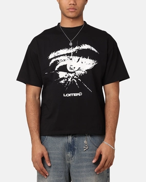 Loiter Eyes Can't Lie T-Shirt Black SweatAbsorbent Smooth Interior Lining