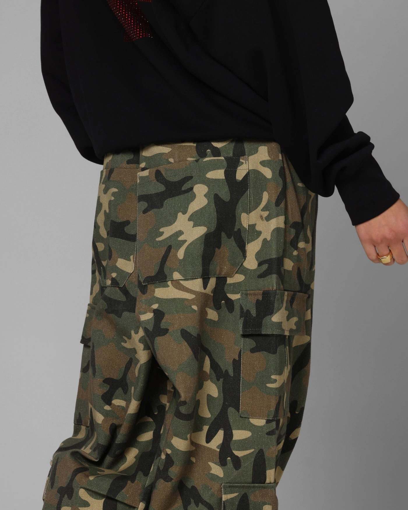 Loiter F-16 Balloon Cargo Pants Woodland Camo Lightweight Weave