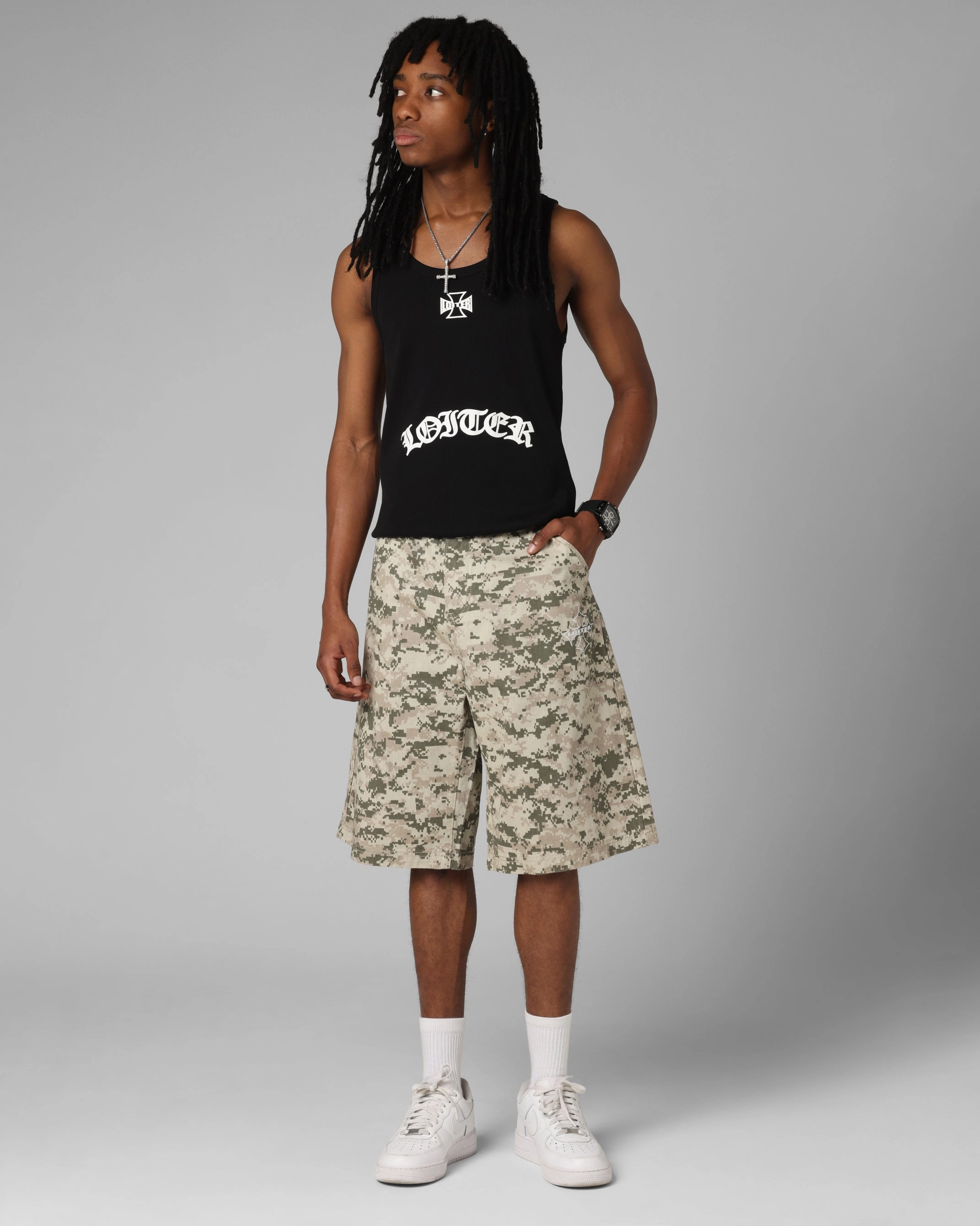 ExtendedSizeRange Loiter F-16 Denim Jorts Digi Camo