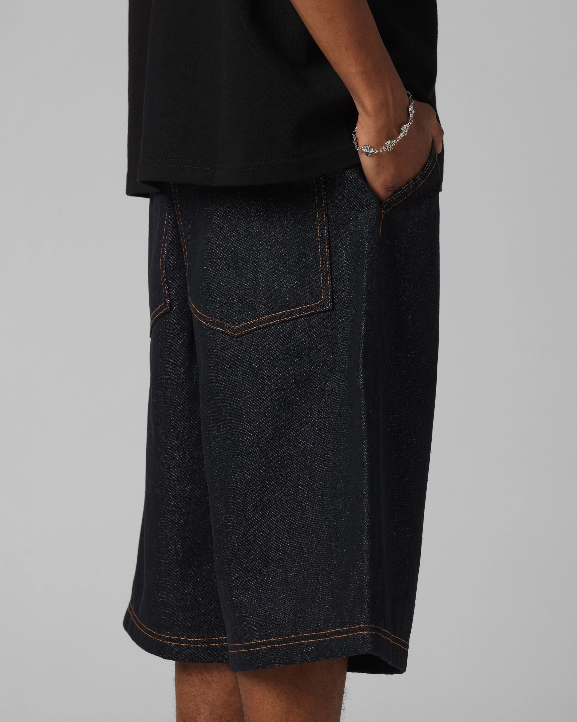 Loiter F-16 Denim Jorts Indigo Flexible Look Feminine Cut