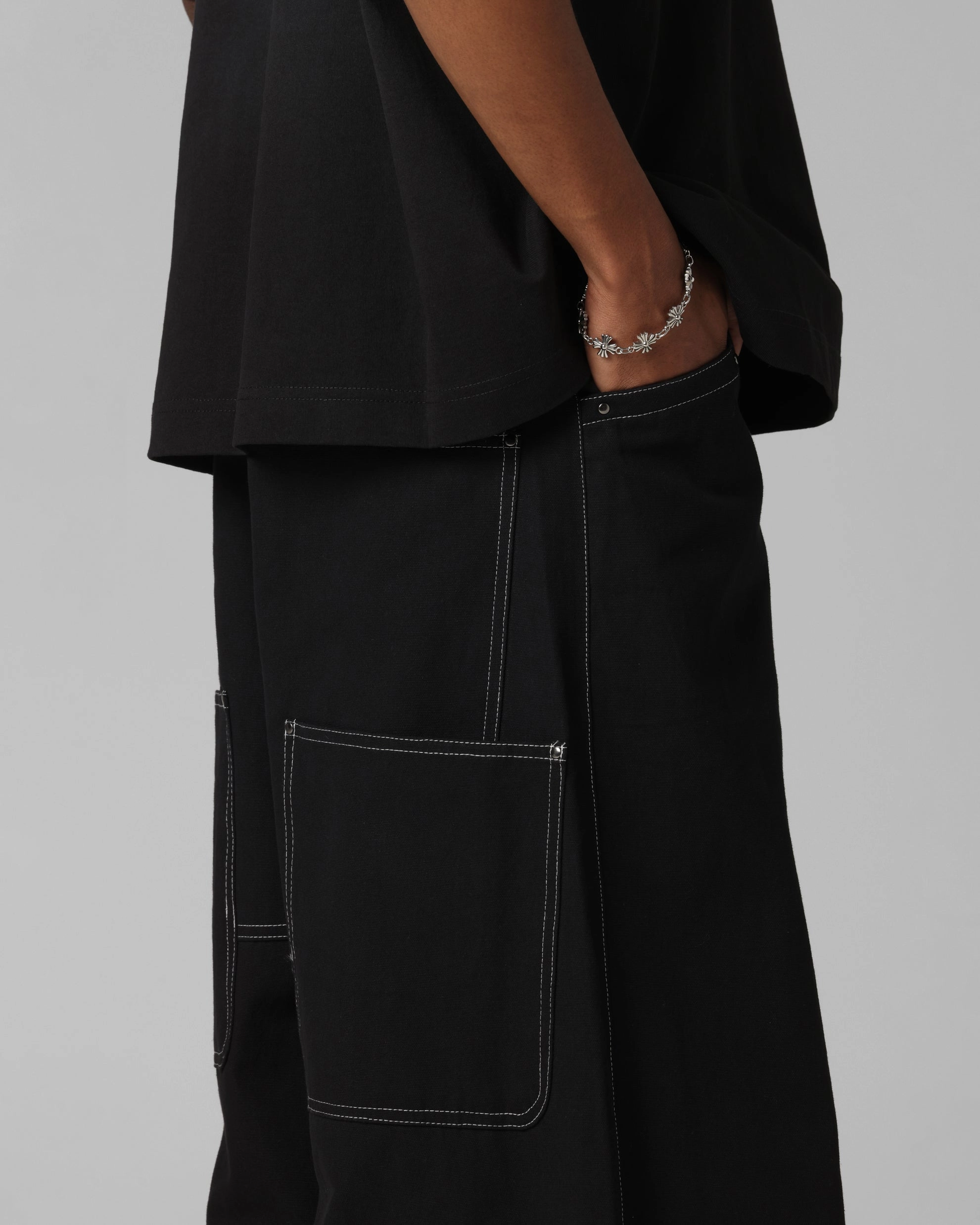 QuickReleaseBuckle Cozy Stretch Fit Loiter F-22 Raver Jeans Black