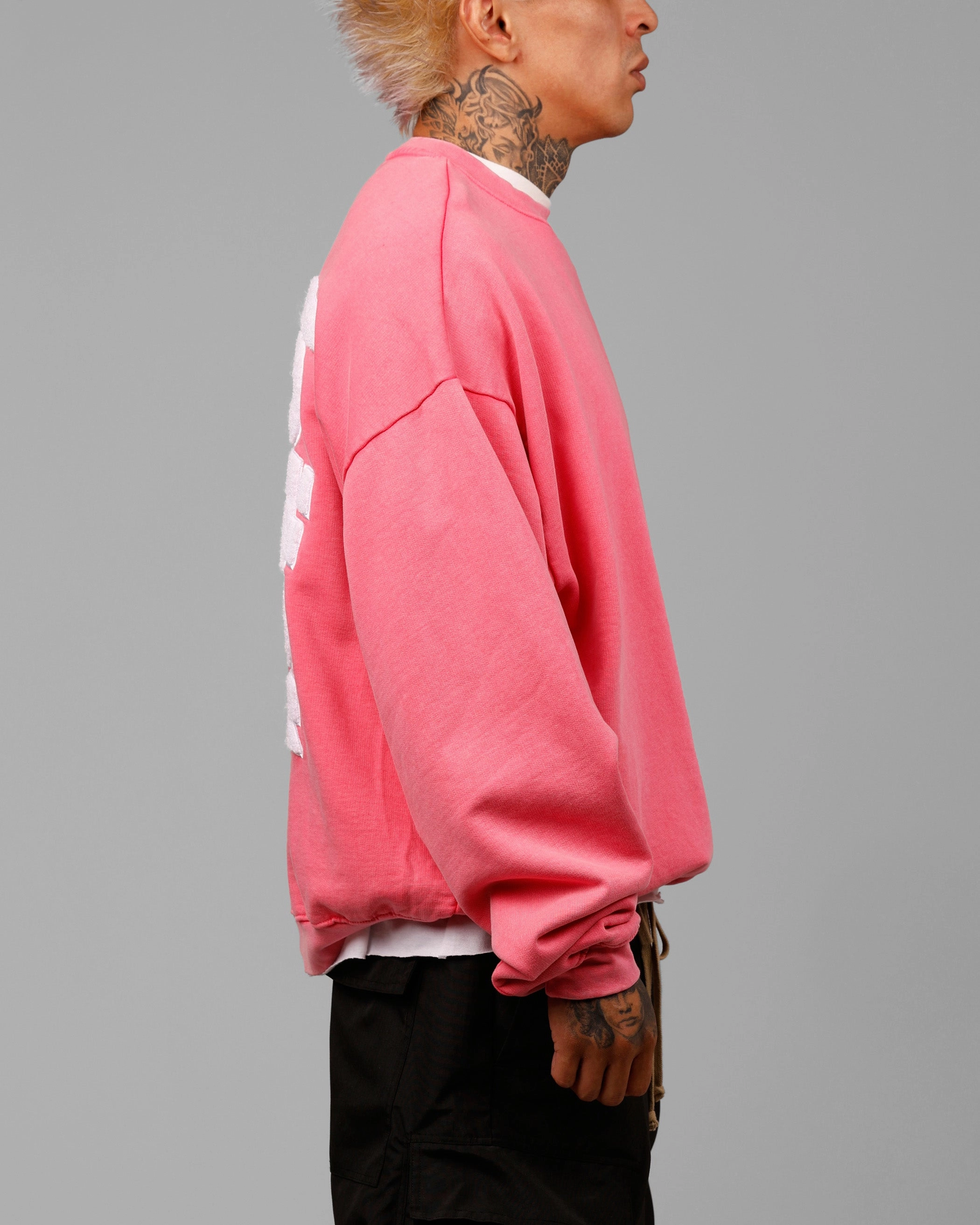 Loiter Freeway Crewneck Pink Temperature Regulating Fabric