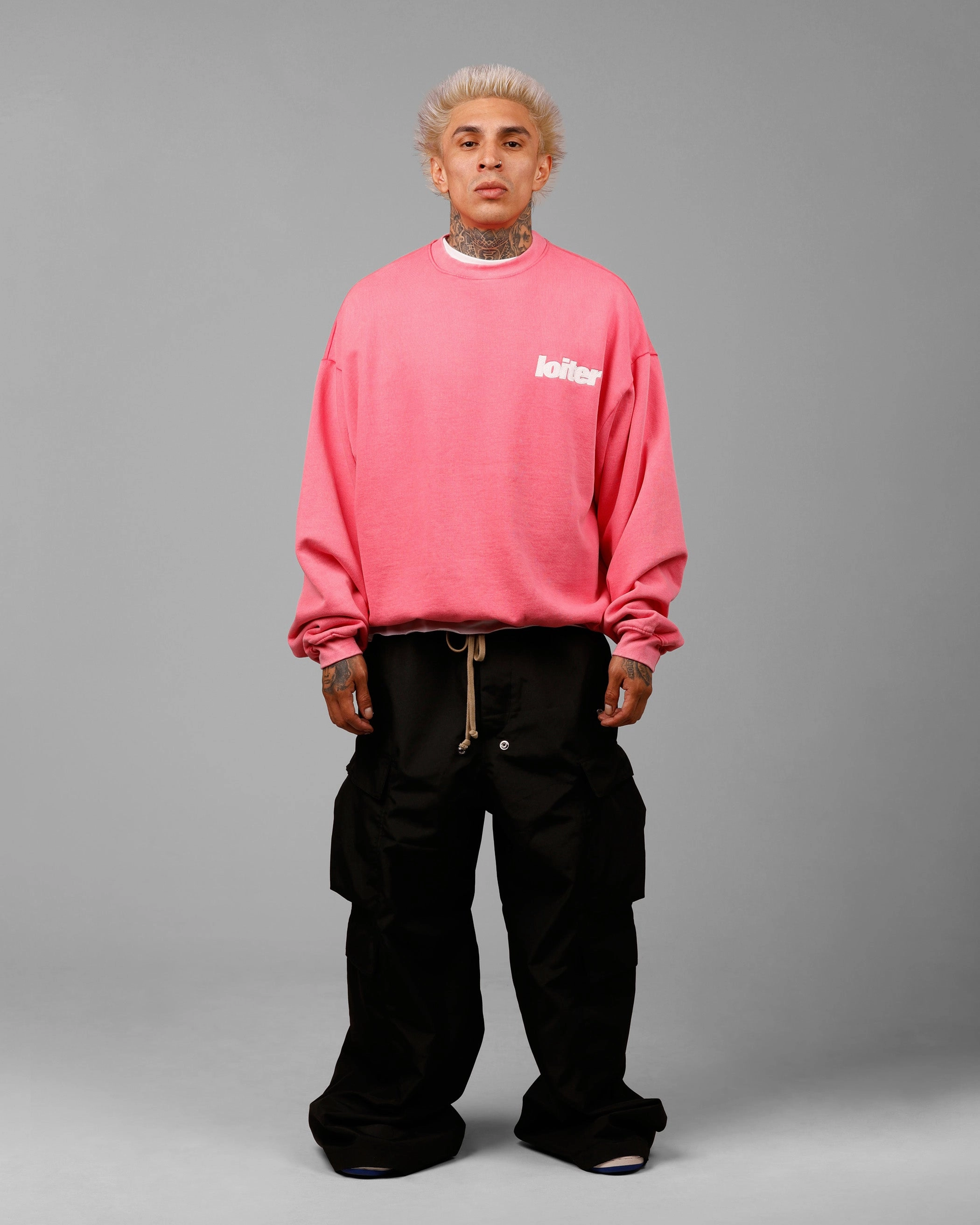 Loiter Freeway Crewneck Pink ChafeFreeEdging Relaxed Fit Shirt