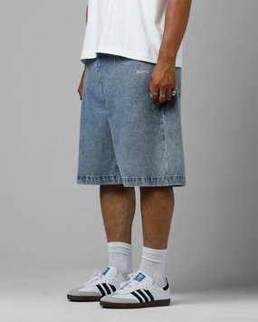 All Season Loiter Goth Clique Jorts Blue Denim