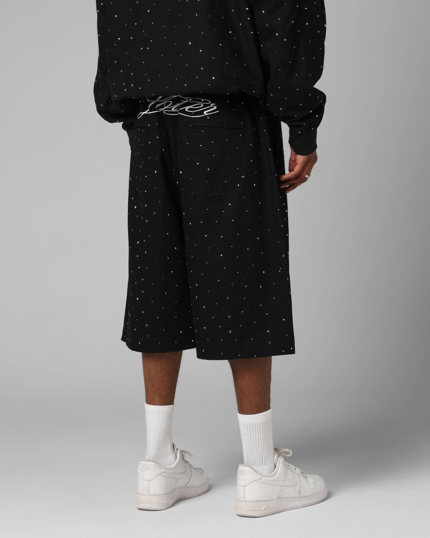 Loiter Hail Storm Shorts Black Rugged Comfort Stretchy Material