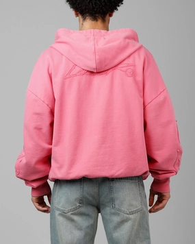 Loiter Inferno Hoodie Pink Mesh Lining Elasticized Waistband