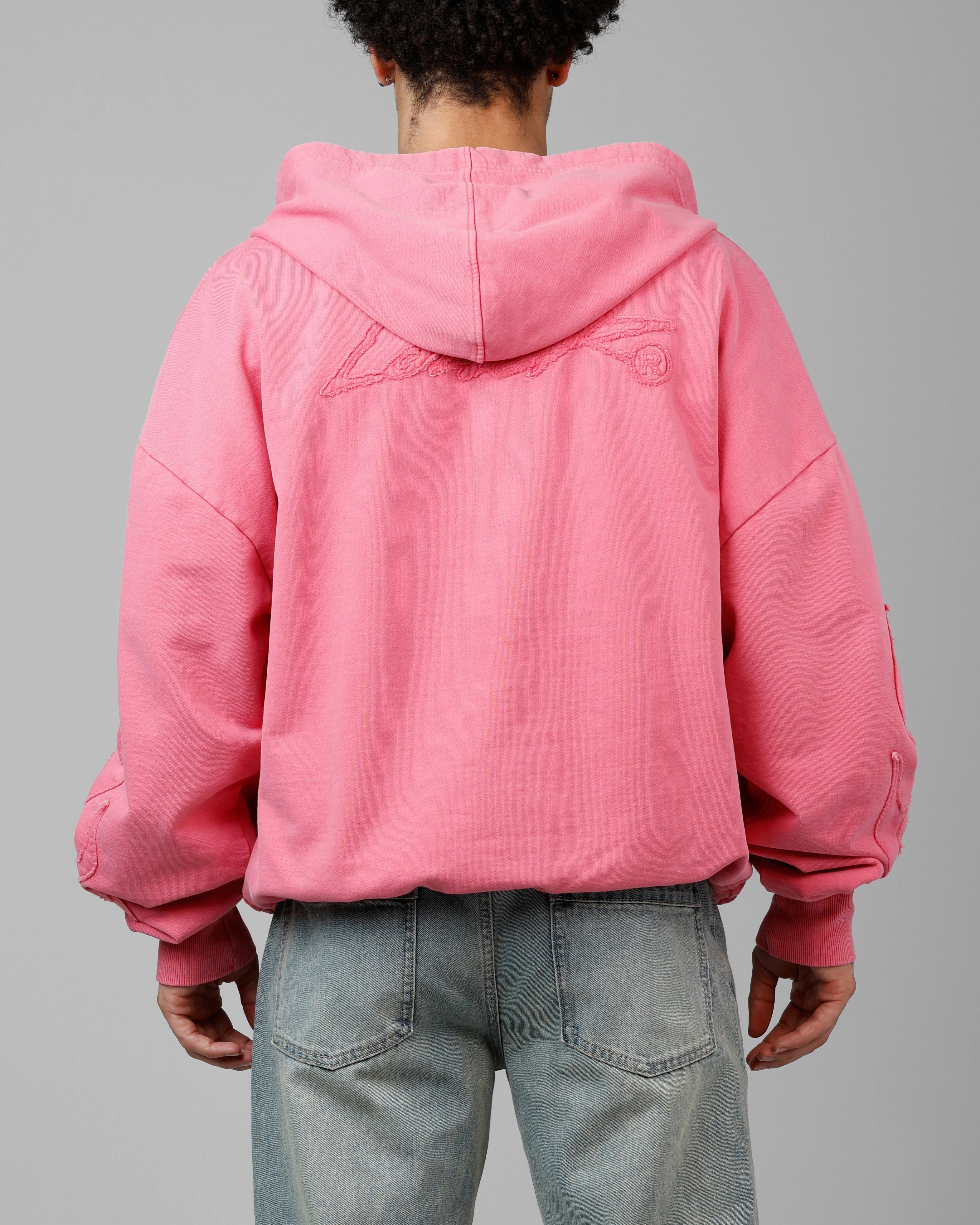 Loiter Inferno Hoodie Pink Mesh Lining Elasticized Waistband
