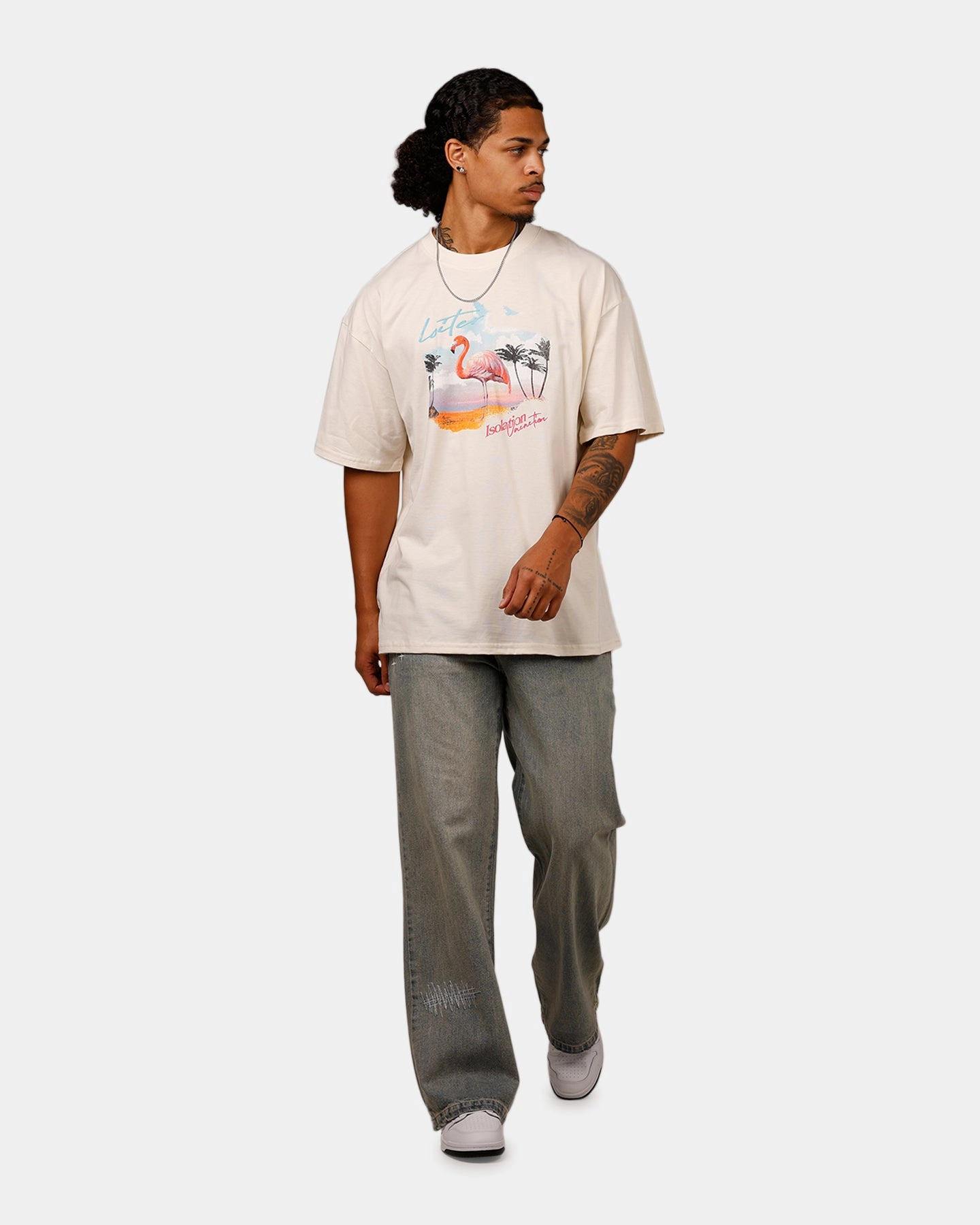 Loiter Isolation Vacation T-Shirt Off White SnagResistant