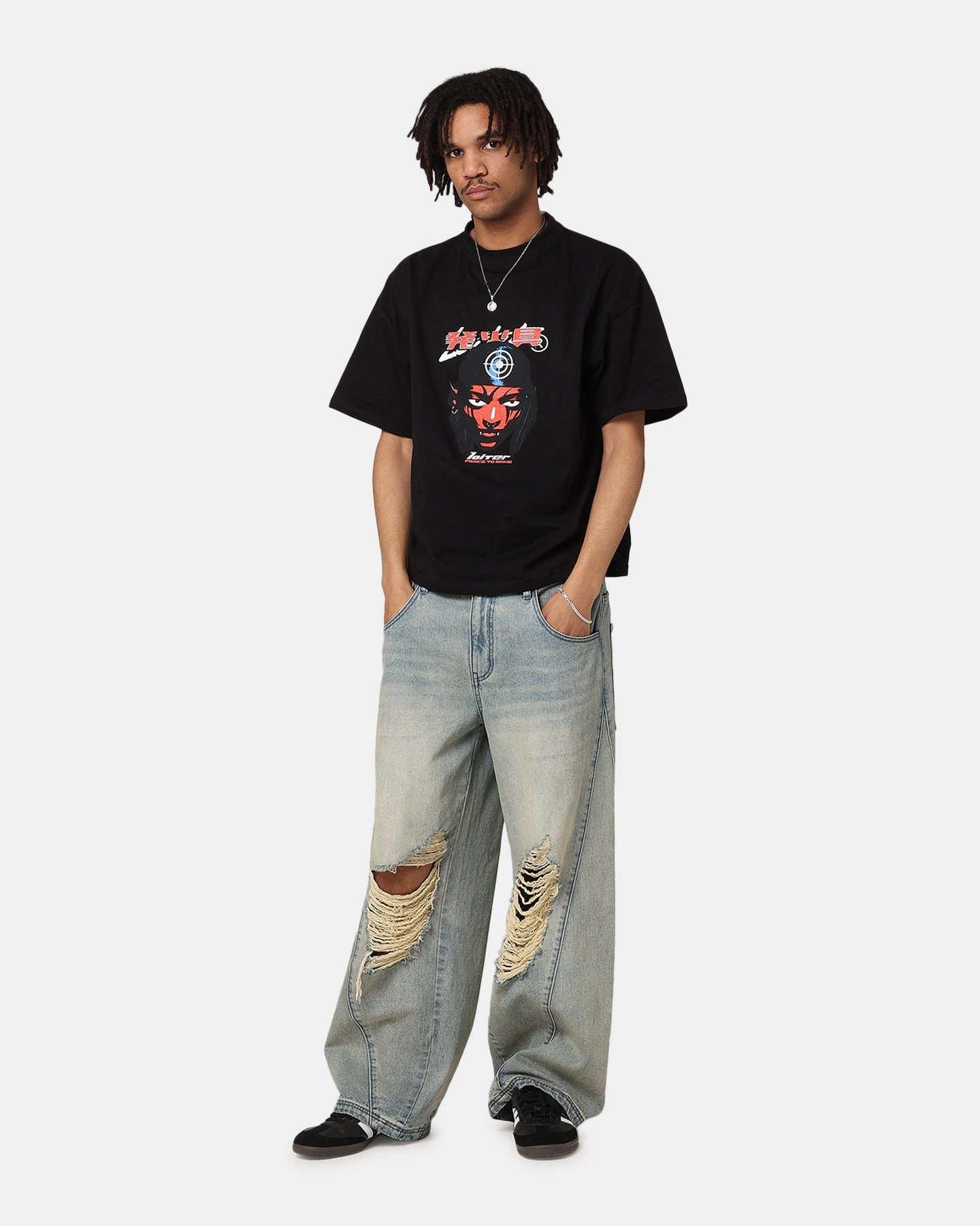 Loiter Love Sick T-Shirt Black StretchFit