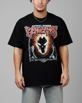 QuickRelease Closures Bamboo Fiber Fabric Loiter Marvel Ghost Rider Heavyweight T-Shirt Black
