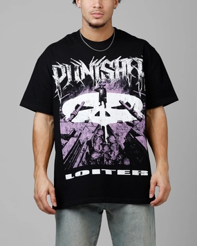 Loiter Marvel The Punisher Heavyweight T-Shirt Black Contemporary Cut