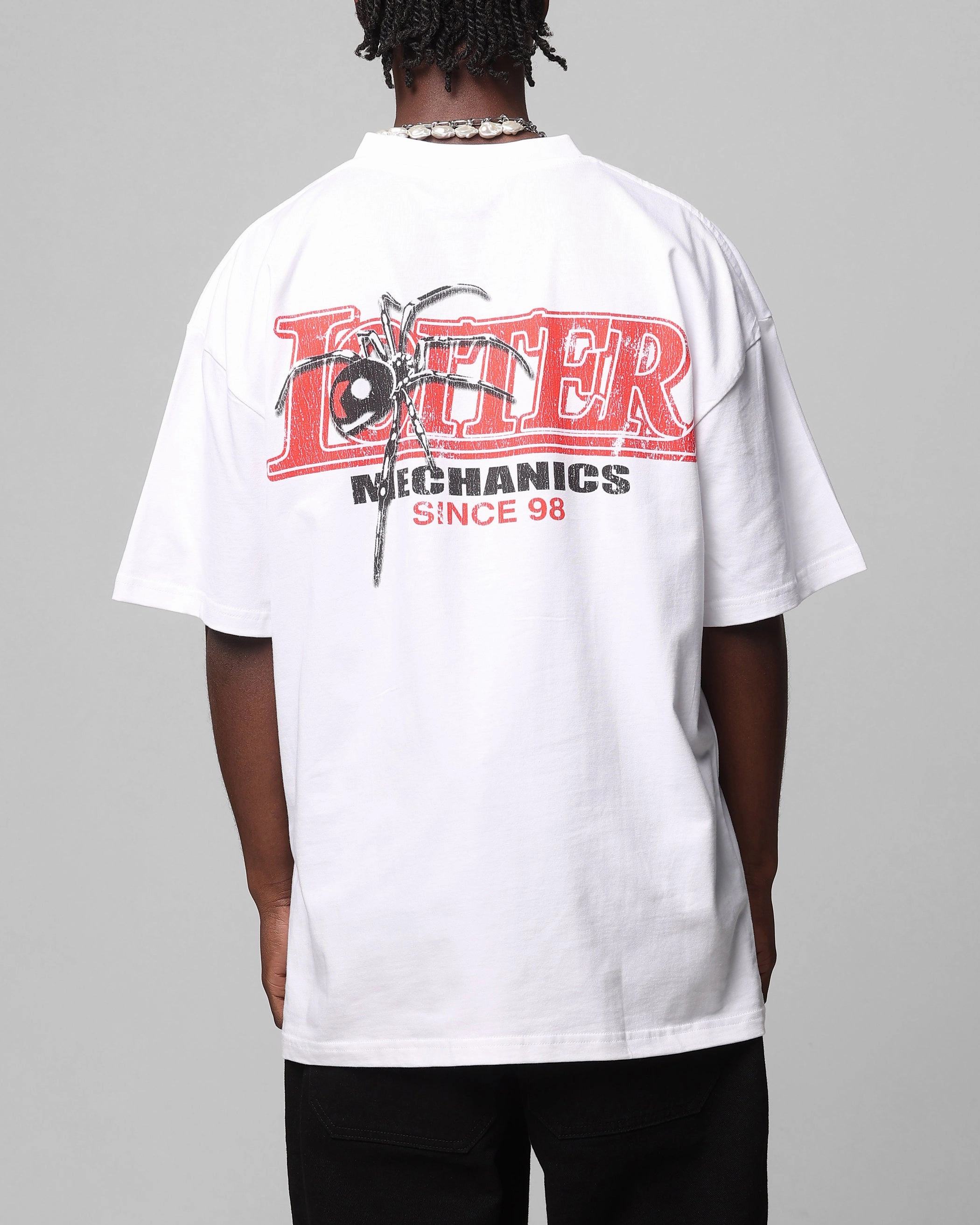 Casual dress DurableWeave Loiter Mechanic Drop T-Shirt White