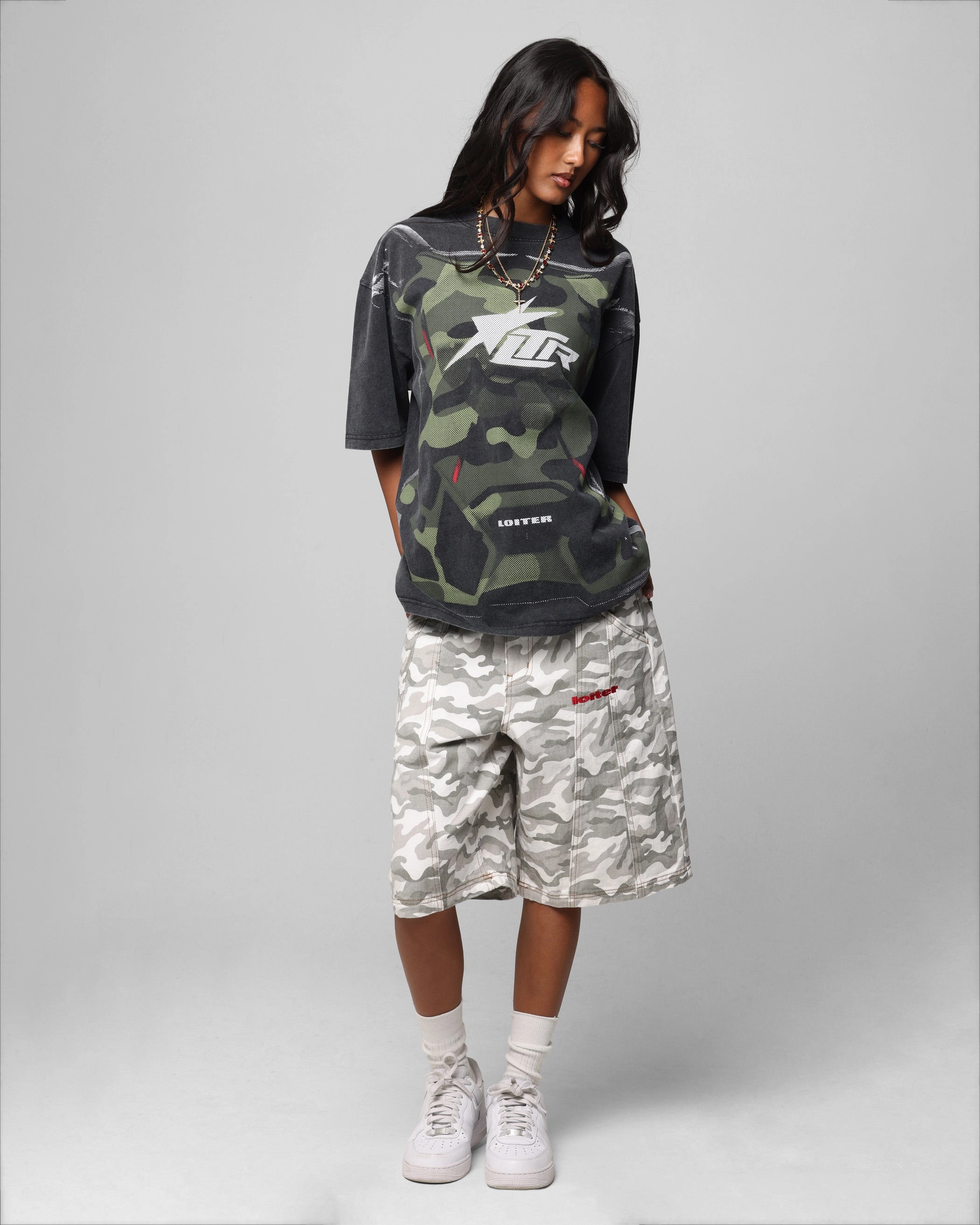 Loiter Motocross Vintage T-Shirt Vintage Black Airflow Mesh Insert Tear Resistant Weave