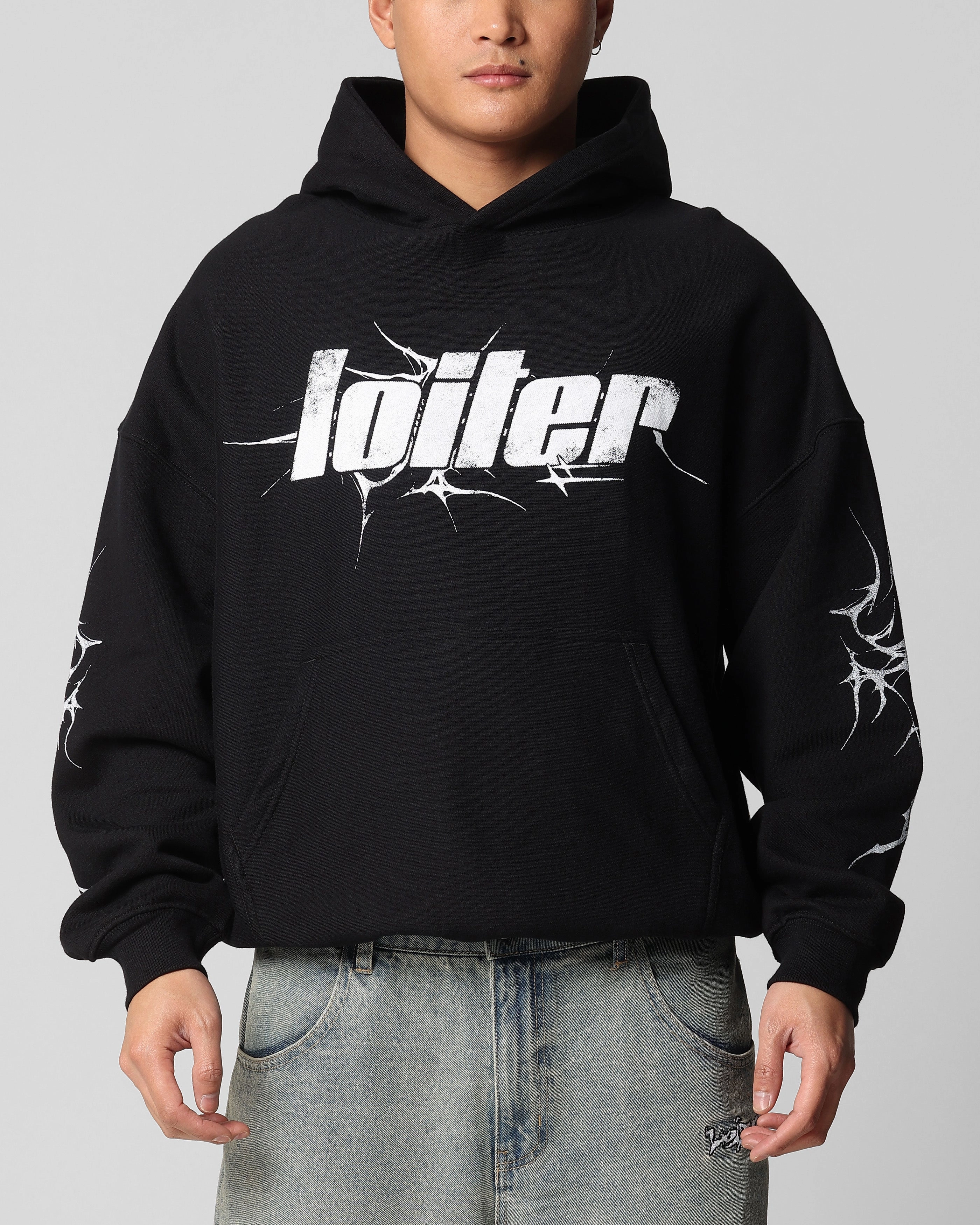 Loiter Neo Hoodie Black OEKOTEX Certified Fabric Multi Panel Cut