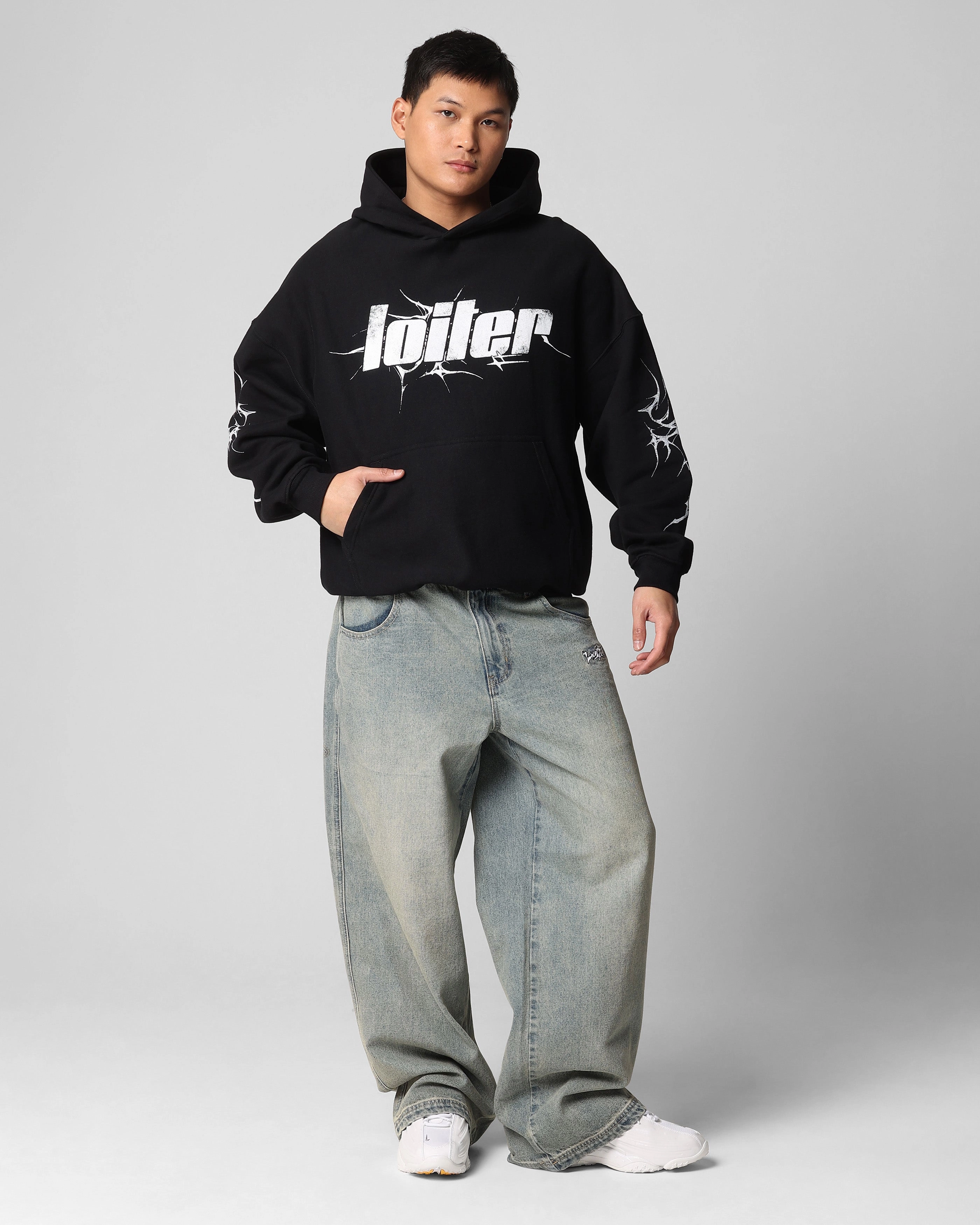 Loiter Neo Hoodie Black Comfortable Cotton
