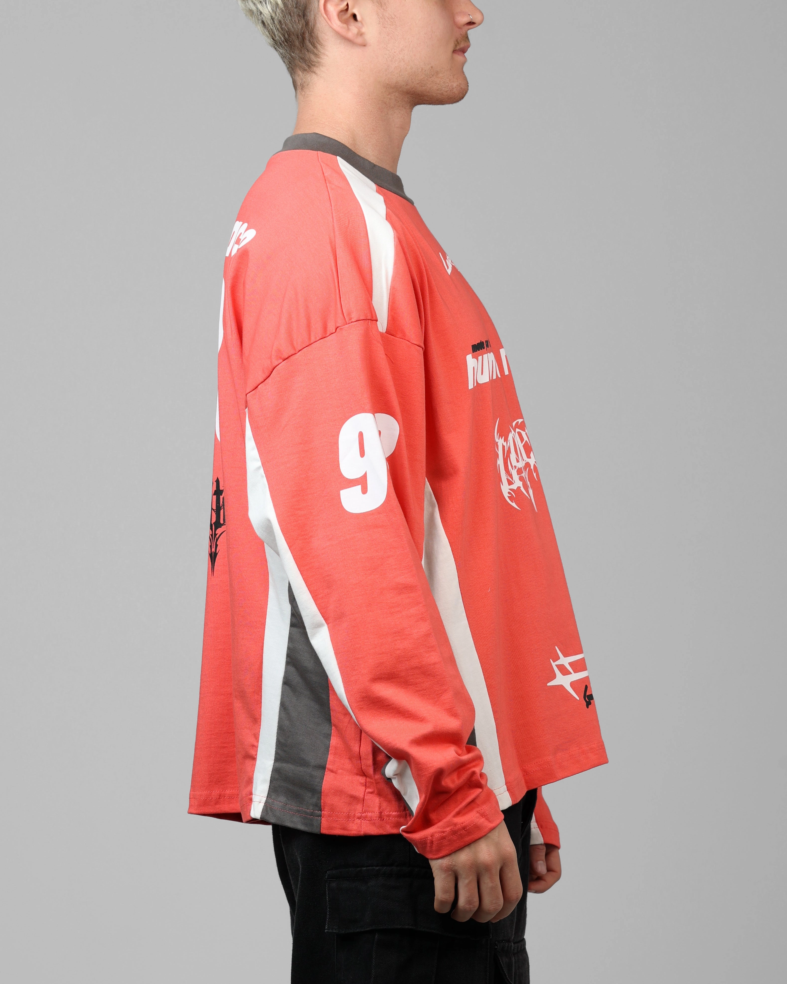 ZipperedPockets Loiter Night Crawler Long Sleeve T-Shirt Red/Black