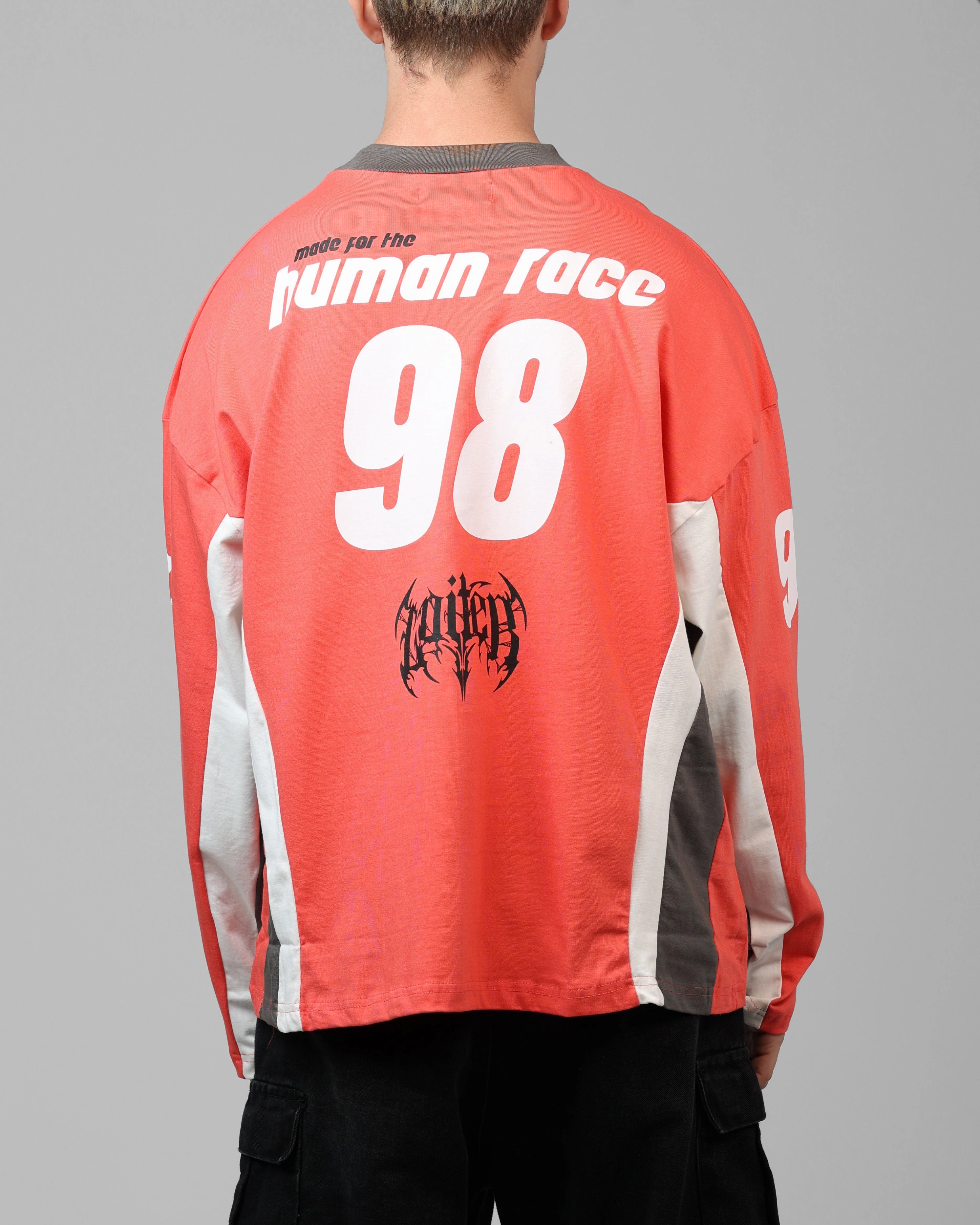 Soft Hoodie ContrastTipping Loiter Night Crawler Long Sleeve T-Shirt Red/Black