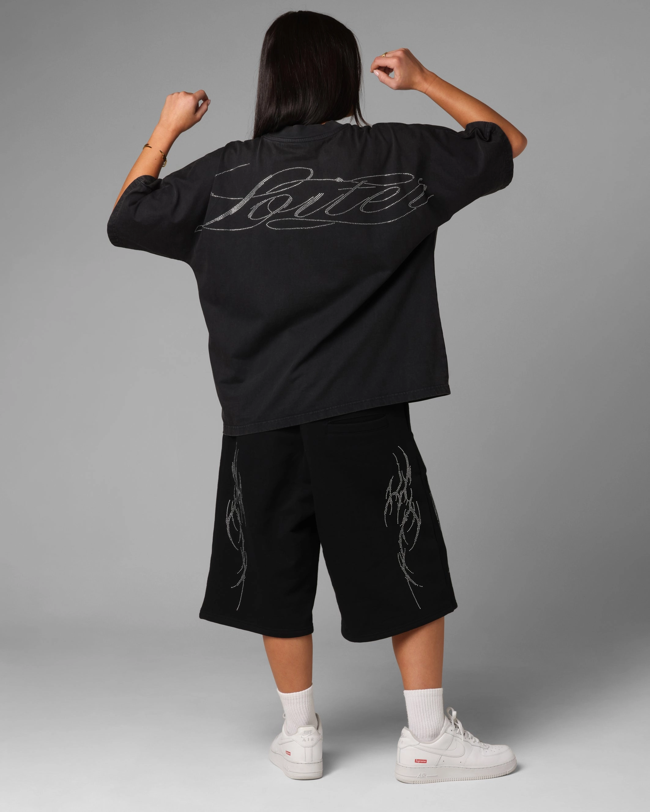 WaffleWeave Loiter Opaque Premium T-Shirt Black