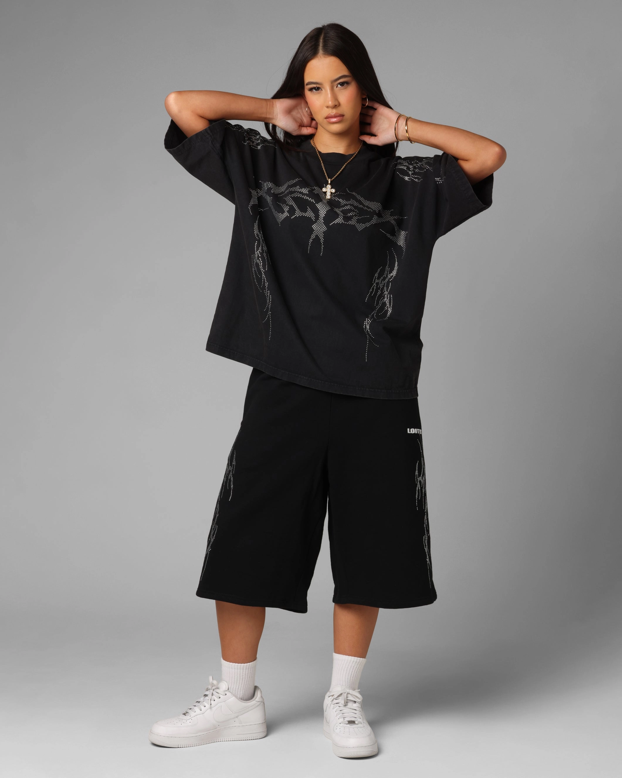 Loiter Opaque Premium T-Shirt Black Moisture Wicking Technology ThermalLining