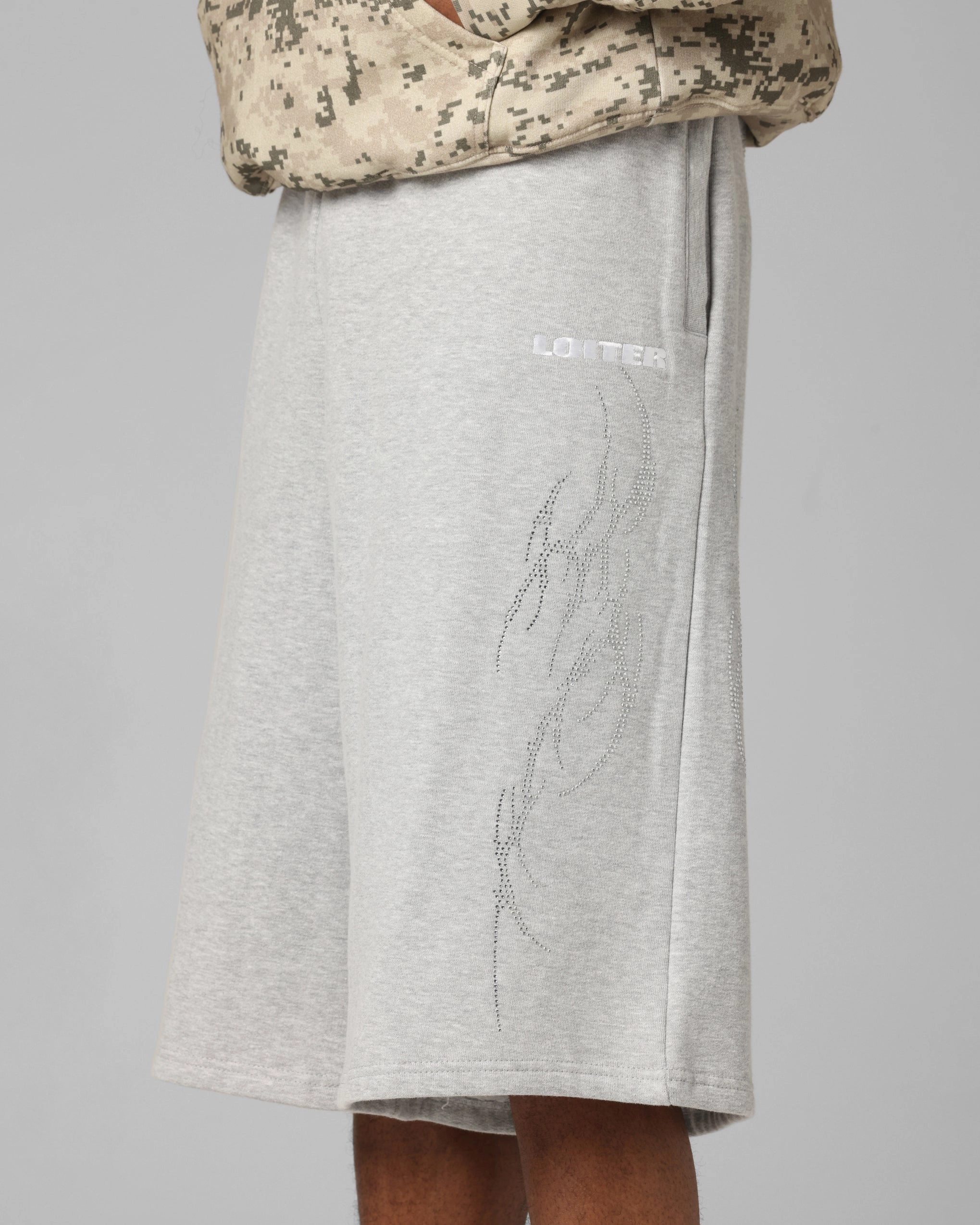 Classic Fit Loiter Opaque Sweat Shorts Grey