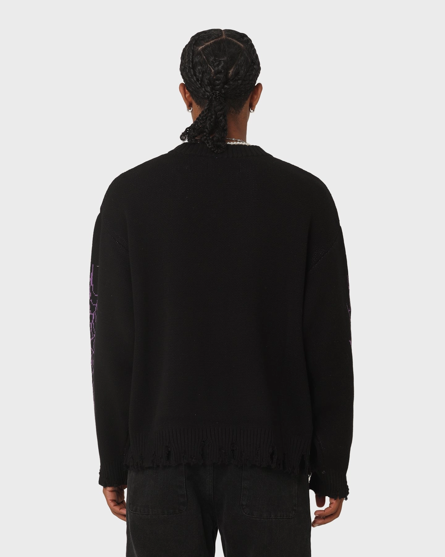 Loiter Paradise Knit Sweater Black Versatile Layering Cut FlexibleCuff