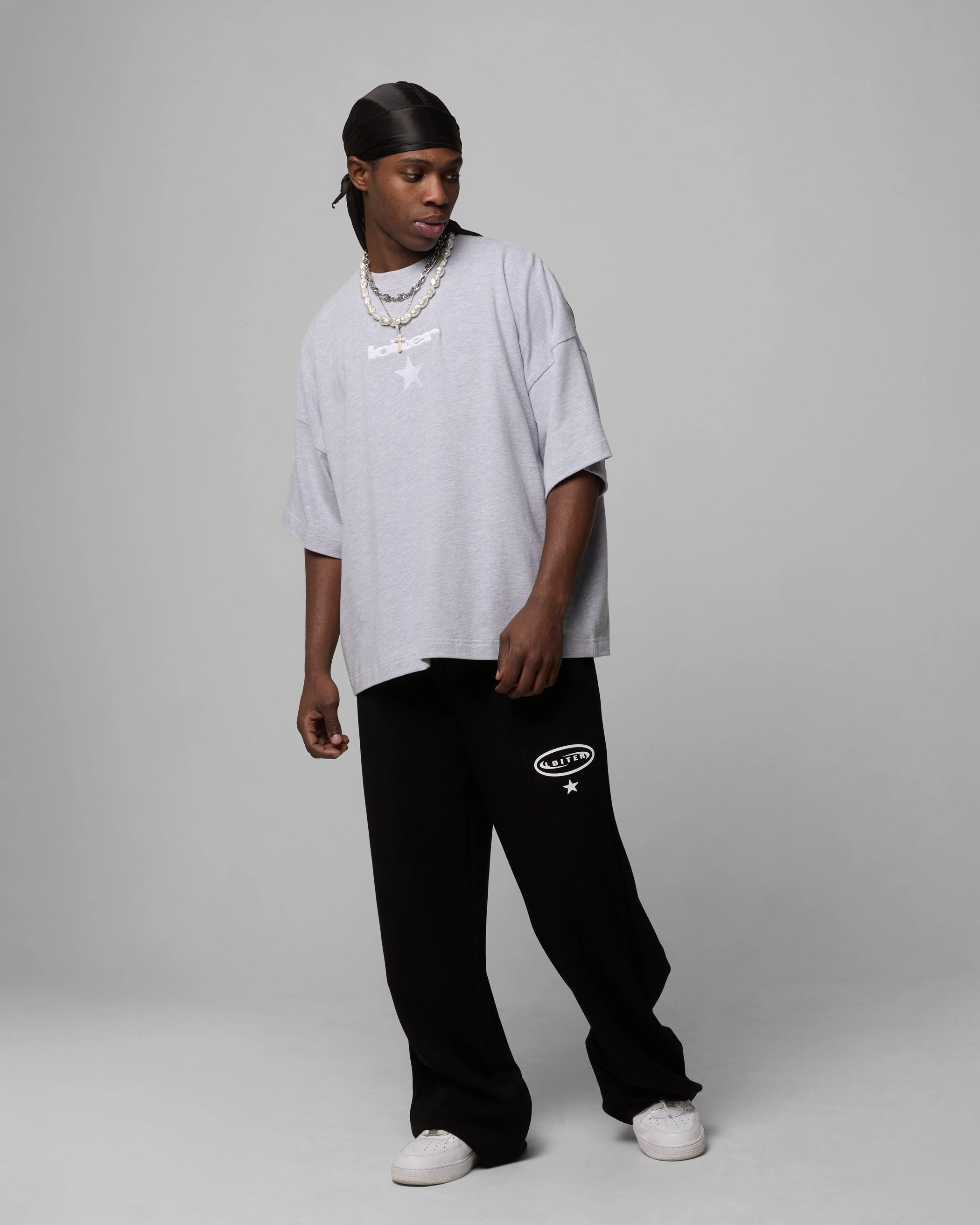 Casual Tee Loiter Premium Essentials Boxy T-Shirt Grey Marle