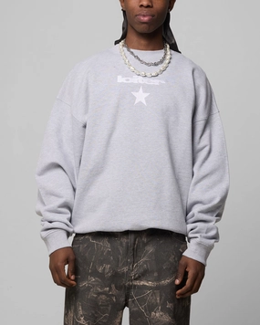 Loiter Premium Essentials Crewneck Grey Marle Soft Brushed Lining