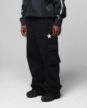 Loiter Premium Essentials Sweatpants Black/White Sleek Design