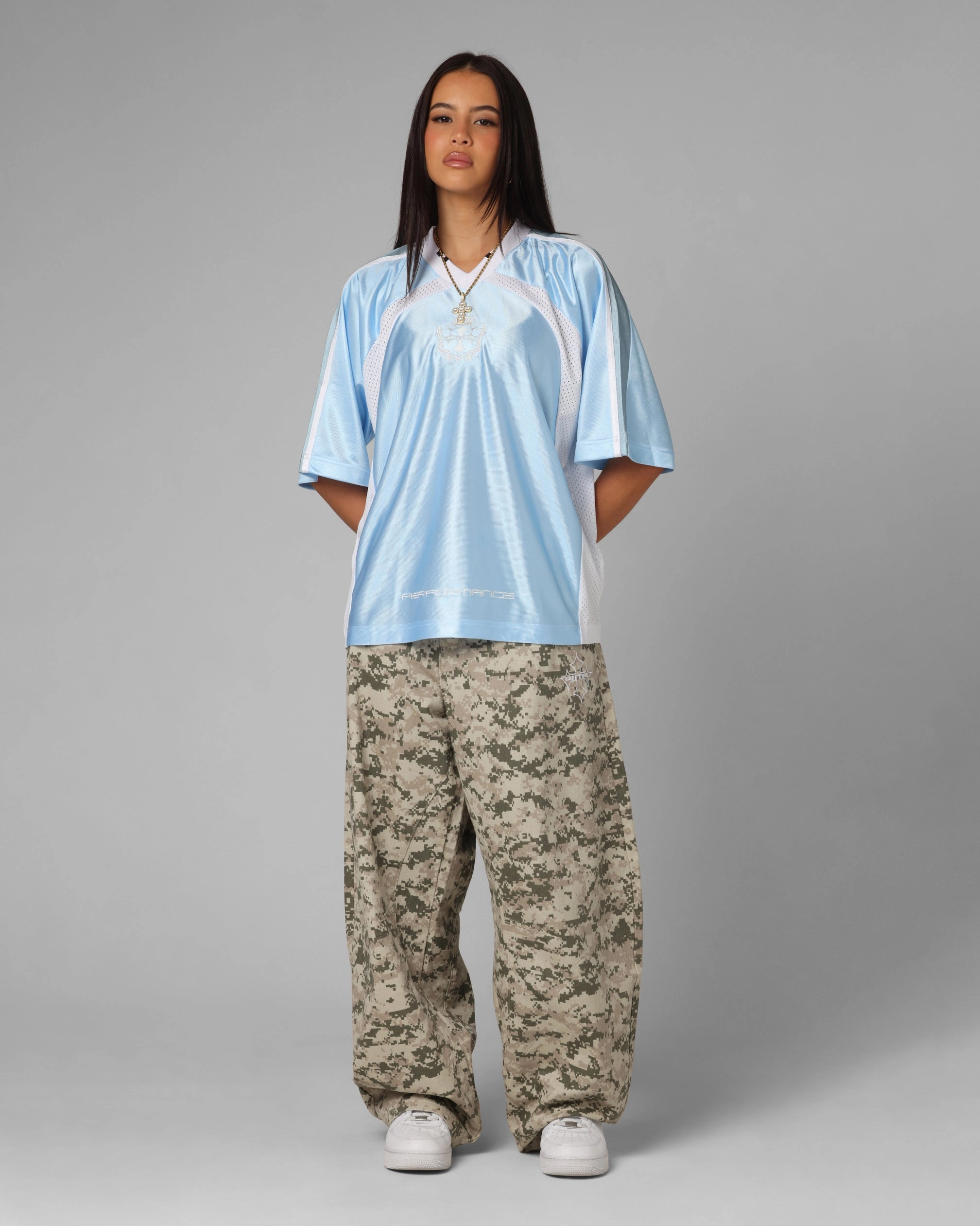 RibbedTrim Loiter Purity Jersey Blue