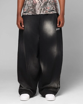 Minimal Cut Comfy Design Loiter Purity Sweatpants Washed Black