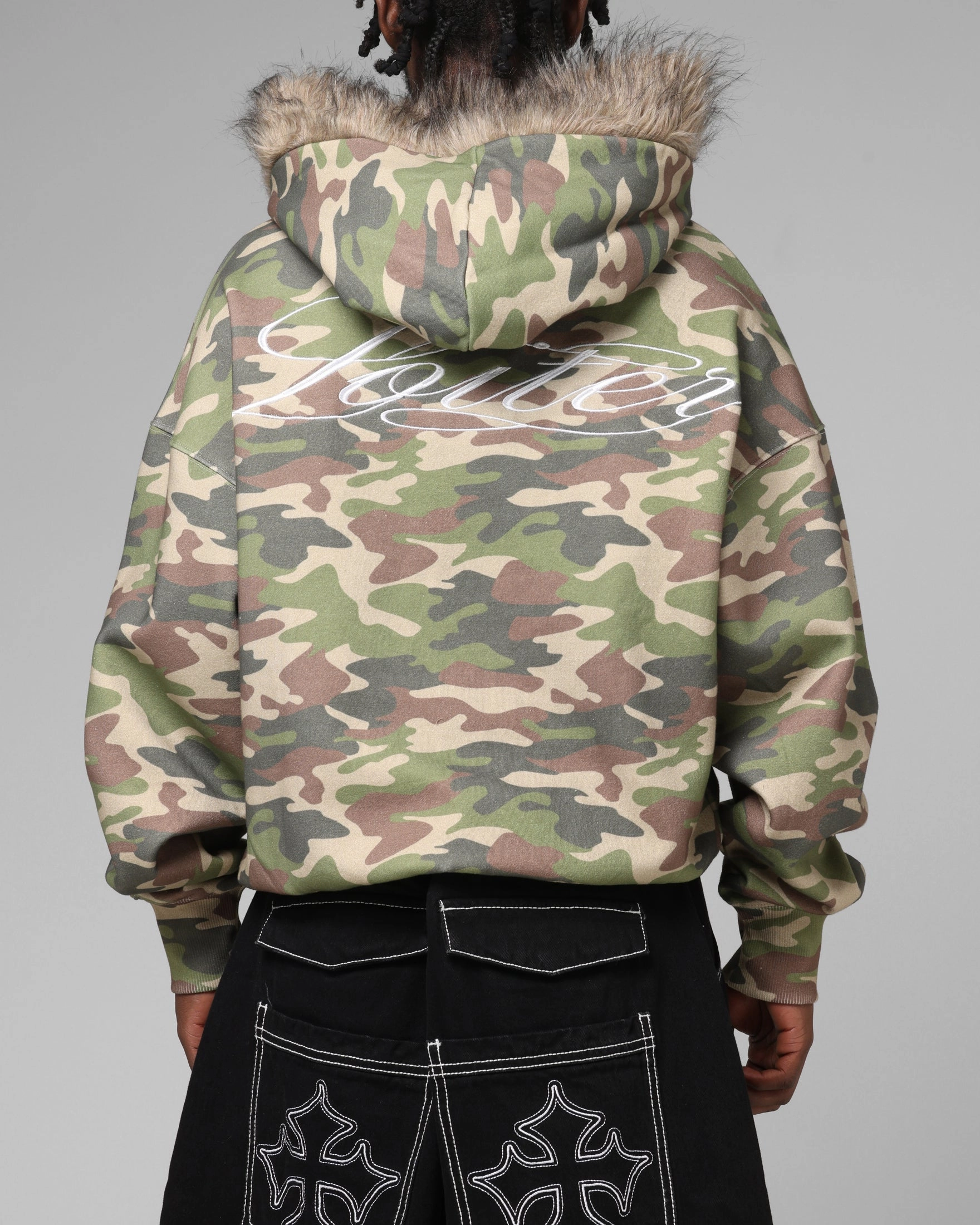 MultiPocket Loiter Purity Zip Hoodie Camo