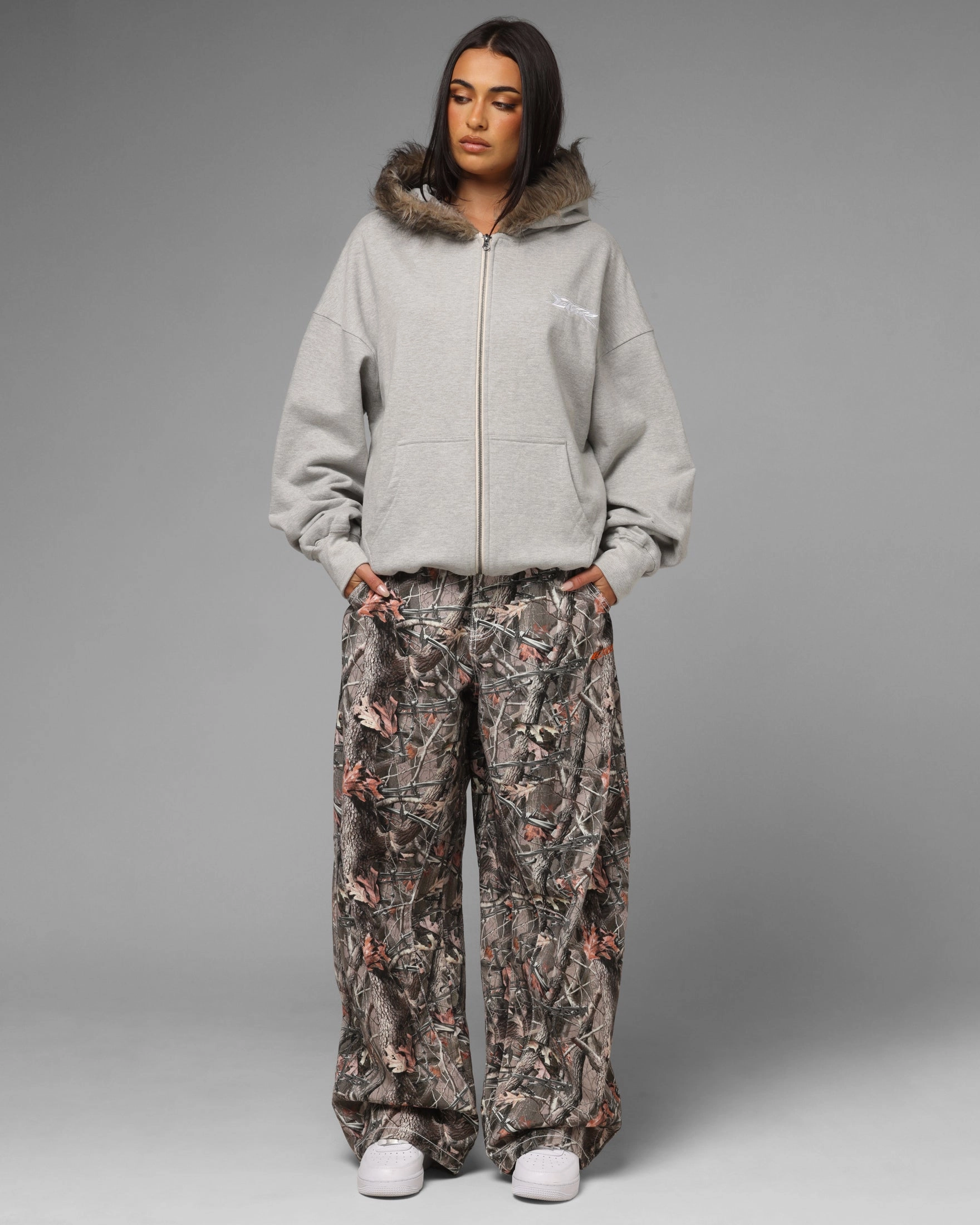 ReflectiveTrims Loiter Purity Zip Hoodie Grey